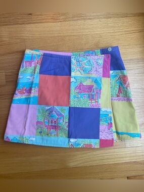 Lilly Pulitzer reversible wrap (w/button) skirt.
